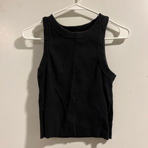 Aerie Black Ribbed Tank Top